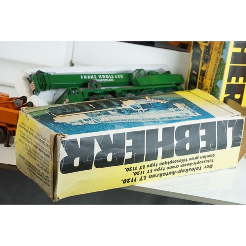 1238 - Four boxed Conrad 1/50 Liebherr diecast construction models to include 2831 Liebherr HS881, 2082 LTM... 