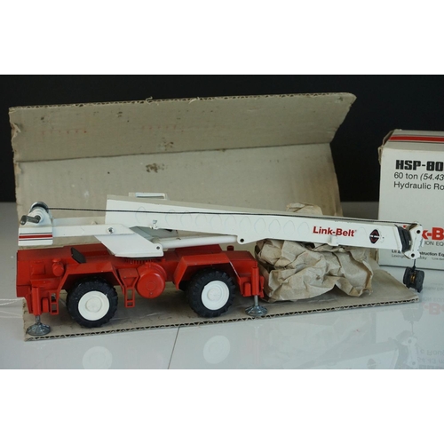 1239 - Three boxed 1/50 diecast construction models to include NZG 318 HSP8060 Hydraulic Crane Link Belt, G... 