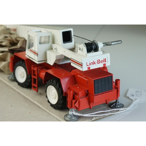 1239 - Three boxed 1/50 diecast construction models to include NZG 318 HSP8060 Hydraulic Crane Link Belt, G... 