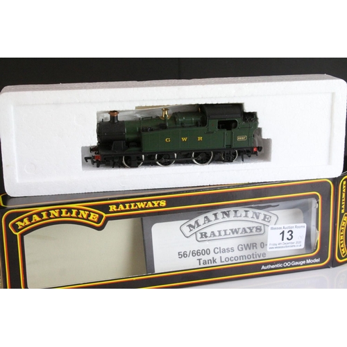 13 - Three boxed Palitoy Mainline OO gauge locomotives to include 37090 43XX Mogul GWR green, 37038 Class... 