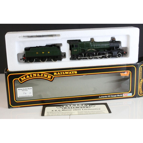 14 - Three boxed Palitoy Mainline OO gauge locomotives to include 2301 Class (Dean Goods) 0-6-0 GWR green... 