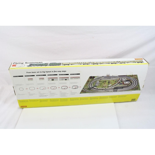 152 - Boxed Hornby R1019 Flying Scotsman electric train set complete with locomotive, coaches, track and c... 