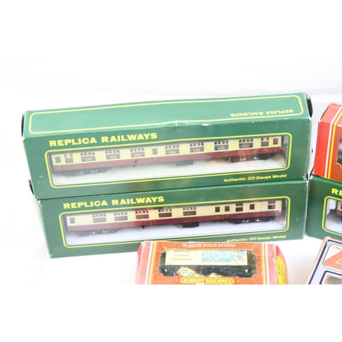 160 - Seven boxed OO gauge items of rolling stock to include 3 x Replica Railways (12147, 12053 & 12137), ... 