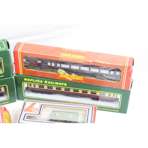 160 - Seven boxed OO gauge items of rolling stock to include 3 x Replica Railways (12147, 12053 & 12137), ... 