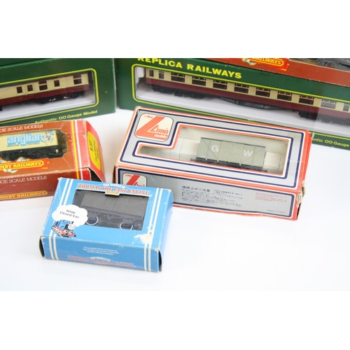 160 - Seven boxed OO gauge items of rolling stock to include 3 x Replica Railways (12147, 12053 & 12137), ... 