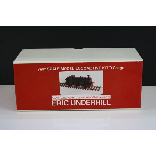 177 - Boxed Eric Underhill O gauge 7mm model Locomotive kit GWR 2001 Class 0-6-0 Saddle Tank, unbuilt