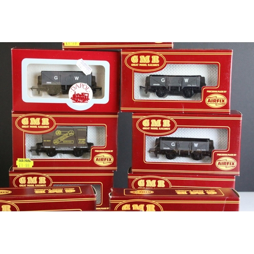 18 - 30 Boxed Airfix GMR OO gauge items of rolling stock featuring wagons and trucks