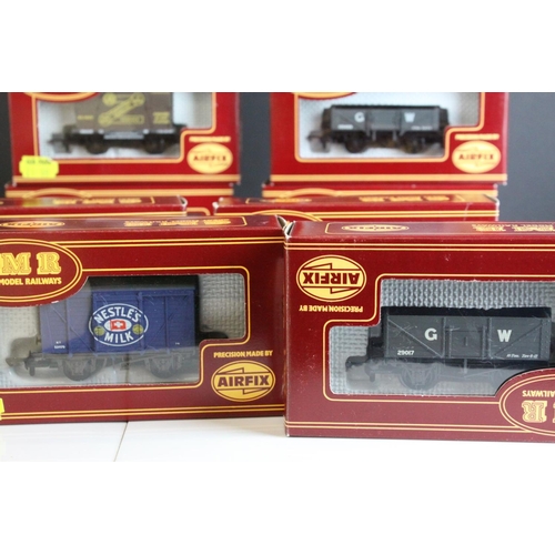 18 - 30 Boxed Airfix GMR OO gauge items of rolling stock featuring wagons and trucks