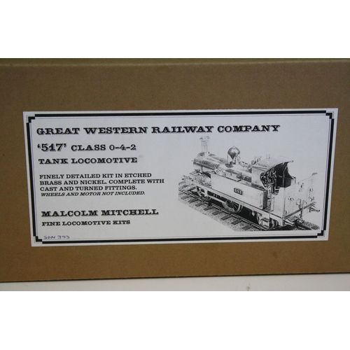 183 - Boxed Great Western Railway Company by Malcolm Mitchell O gauge 517 Class 0-4-2 Tank Locomotive mode... 