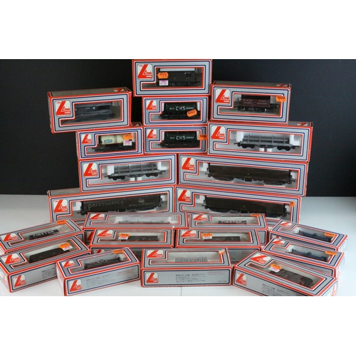 19 - 21 Boxed Lima OO gauge items of rolling stock to include wagons, trucks and coaches