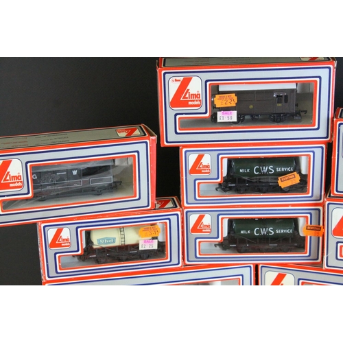 19 - 21 Boxed Lima OO gauge items of rolling stock to include wagons, trucks and coaches