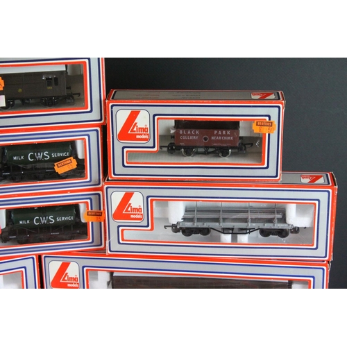 19 - 21 Boxed Lima OO gauge items of rolling stock to include wagons, trucks and coaches