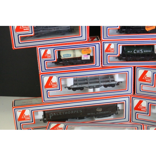 19 - 21 Boxed Lima OO gauge items of rolling stock to include wagons, trucks and coaches