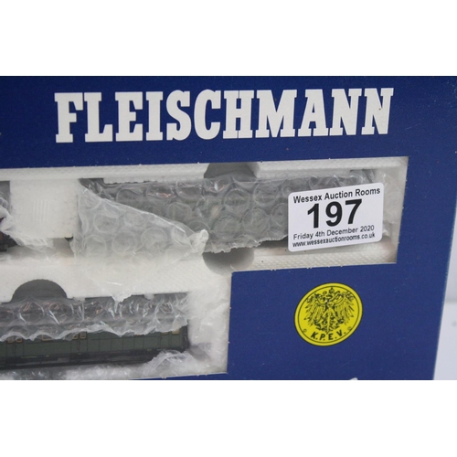 197 - Boxed Fleischmann N gauge 7880 KPEV Locomotive and rolling stock set