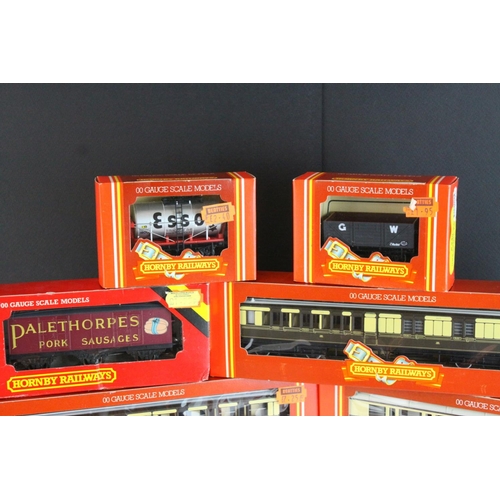 20 - 16 Boxed Hornby OO gauge items of rolling stock to include 2 x R122, 2 x R456, 2 x R457, R123, 3 x R... 