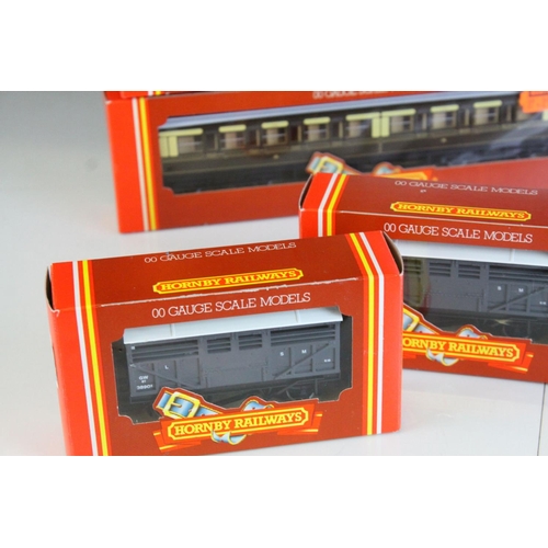 20 - 16 Boxed Hornby OO gauge items of rolling stock to include 2 x R122, 2 x R456, 2 x R457, R123, 3 x R... 