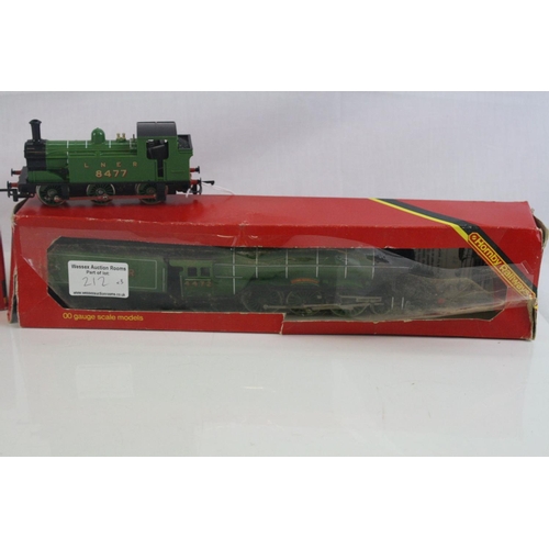 212 - Two boxed Hornby OO gauge locomotives to include R252 LNER Loco J83 Class and R855 LNER Flying Scots... 