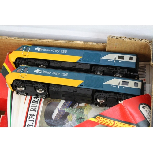 213 - Group of OO gauge model railway to include 3 x Triang / Hornby BR locomotives 10 x items of boxed ro... 