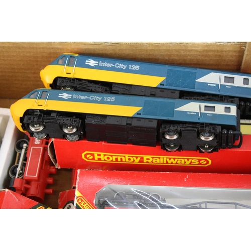 213 - Group of OO gauge model railway to include 3 x Triang / Hornby BR locomotives 10 x items of boxed ro... 