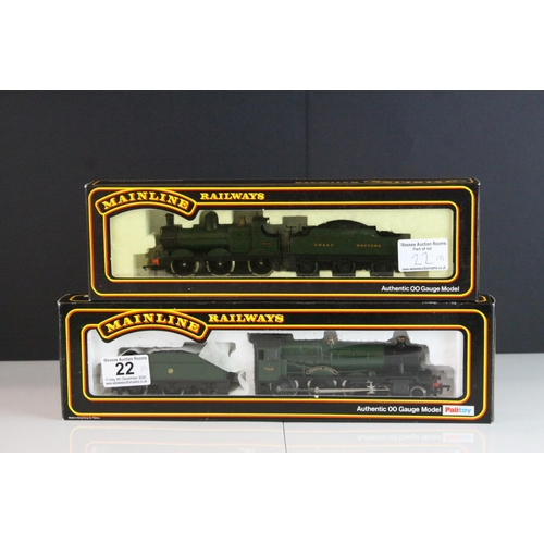 22 - Two boxed Palitoy Mainline OO gauge locomotives to include 54156 2301 Class Dean Goods 0-60 GWR gree... 