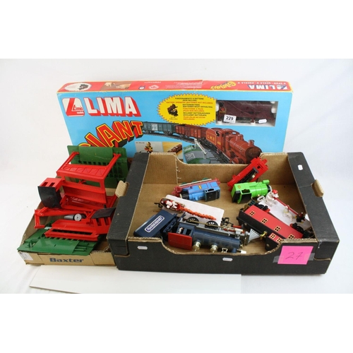 229 - Boxed Lima Giant 110160 train set complete with LMS 0-6-0 4683 locomotive in maroon with tender, plu... 