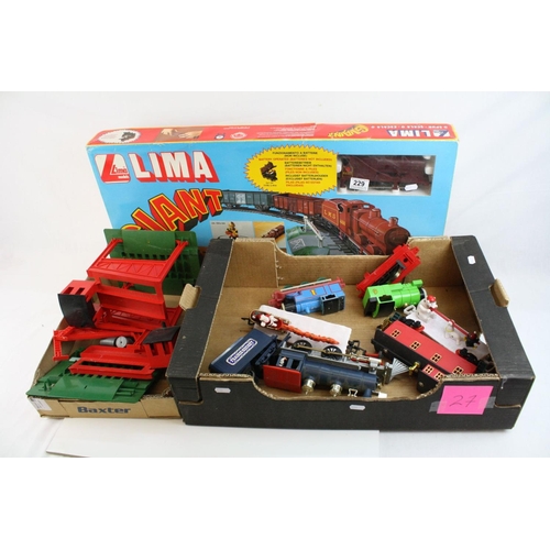 229 - Boxed Lima Giant 110160 train set complete with LMS 0-6-0 4683 locomotive in maroon with tender, plu... 