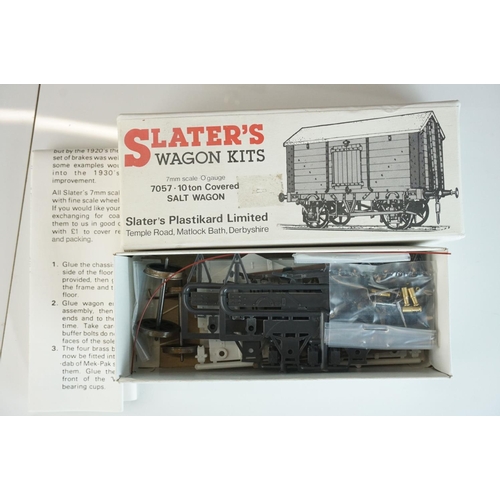 247 - Eight boxed O gauge Slaters Wagon & Coach kits to include 2 x Coach Kits (7C08 Dean Non Corridor All... 