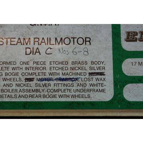 249 - Five boxed DJB Engineering O gauge metal model kits to include GWR 70' Autocoach Dia A26 Railmotor C... 