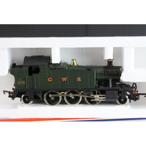 25 - Four boxed OO gauge locomotives to include 2 x Lima (205111MWG GWR 2-6-2 & 205117MWG GWR 0-6-0) and ... 