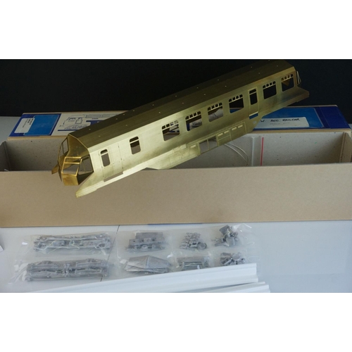 251 - Two boxed RJH O gauge GWR Coach Kits G-GWC-002, unpowered. one part built, unchecked