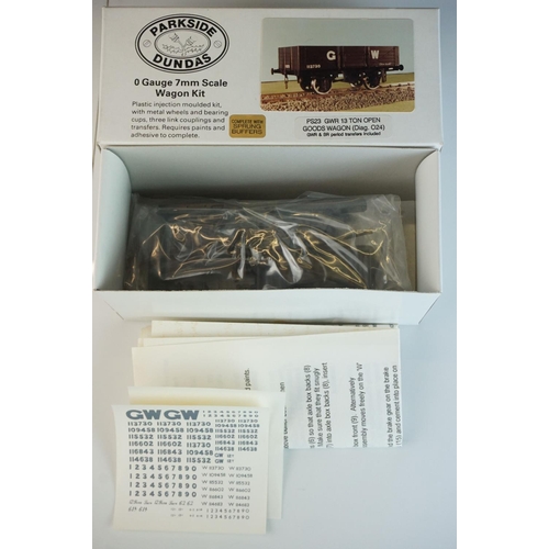 253 - Seven boxed Parkside Dundas O gauge Vans, Wagons and Trucks to include PS34, PS05, PS39, PS29 x 2, P... 