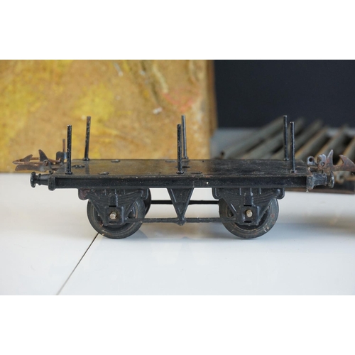 260a - Hornby O gauge 4-4-0 clockwork Nord 31801 locomotive in brown livery, missing one wheel, plus boxed ... 