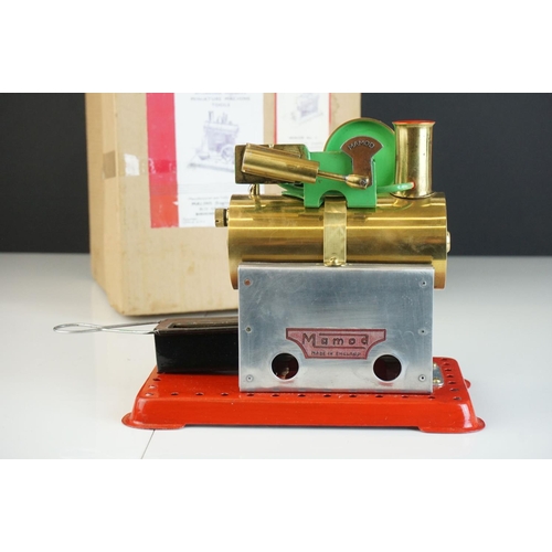 266 - Mamod Minor No 2 Stationary Steam Engine with custom Mamod logo to one side, custom box, vg conditio... 