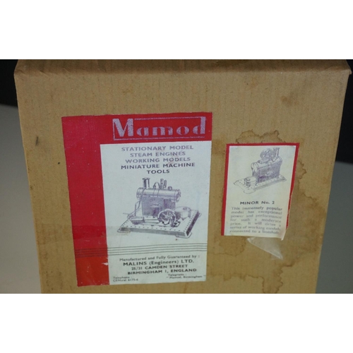 266 - Mamod Minor No 2 Stationary Steam Engine with custom Mamod logo to one side, custom box, vg conditio... 