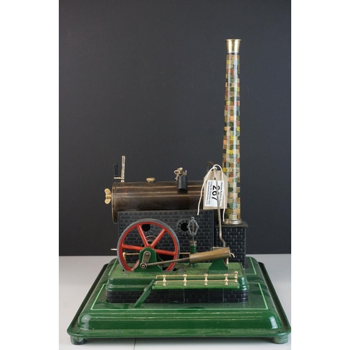 267 - German stationary steam engine plant on green base, base 15