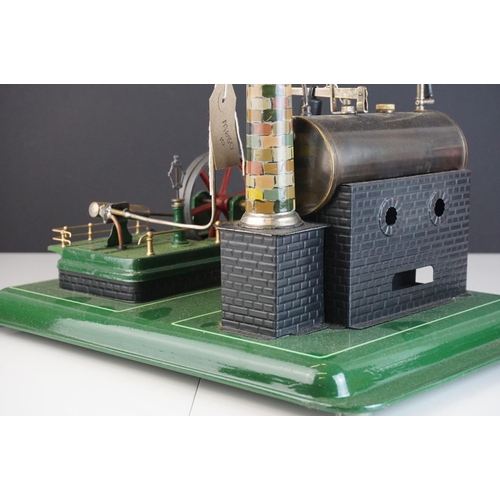 267 - German stationary steam engine plant on green base, base 15