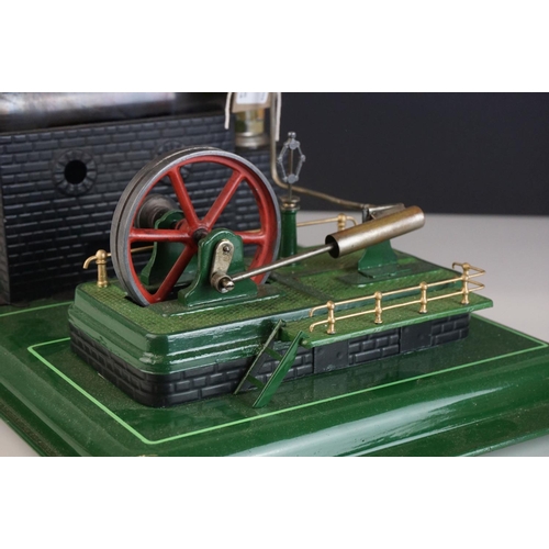 267 - German stationary steam engine plant on green base, base 15