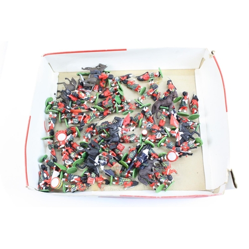 281 - Quantity of Britains plastic soldiers, various guards with some horseback in vg condition