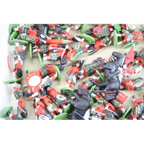 281 - Quantity of Britains plastic soldiers, various guards with some horseback in vg condition