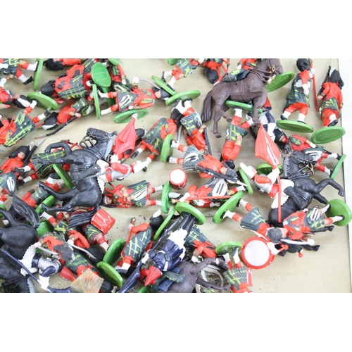 281 - Quantity of Britains plastic soldiers, various guards with some horseback in vg condition