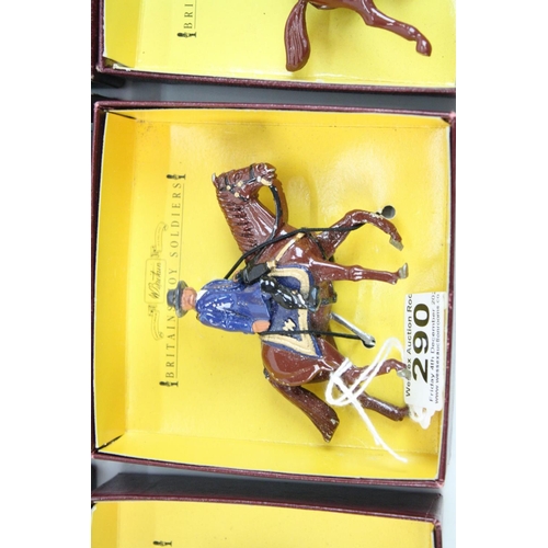 290 - Three boxed Britains metal figures to include 8878 General GranT, 8820 11th Hussars and 8862 The Nav... 