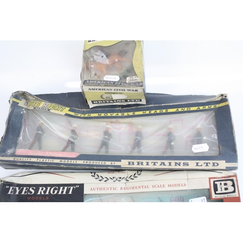 292 - Three boxed Britains plastic figures/ figure sets to include Eyes Right H7268 Royal Marines, Eyes Ri... 