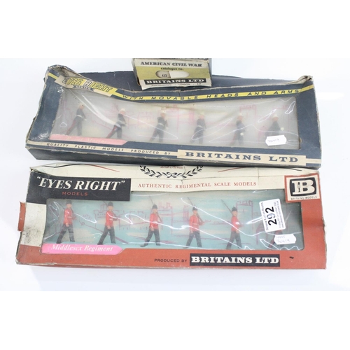 292 - Three boxed Britains plastic figures/ figure sets to include Eyes Right H7268 Royal Marines, Eyes Ri... 