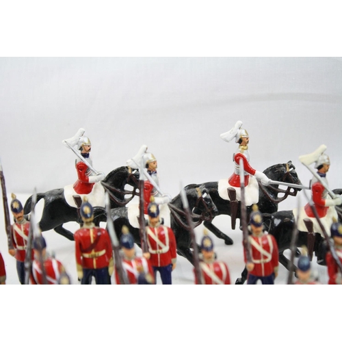 298 - Collection of eight metal model military guns, to include Britains, together with a selection of unm... 