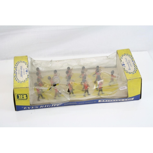 306 - Ex Shop Stock - Three boxed Britains 7244 Eyes Right figure sets, all complete with figures in excel... 