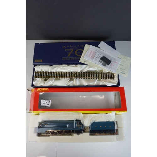 31A - Boxed ltd edn Hornby R2684 18ct gold plated OO gauge Mallard 1938-2008 70th Anniversary of the Steam... 