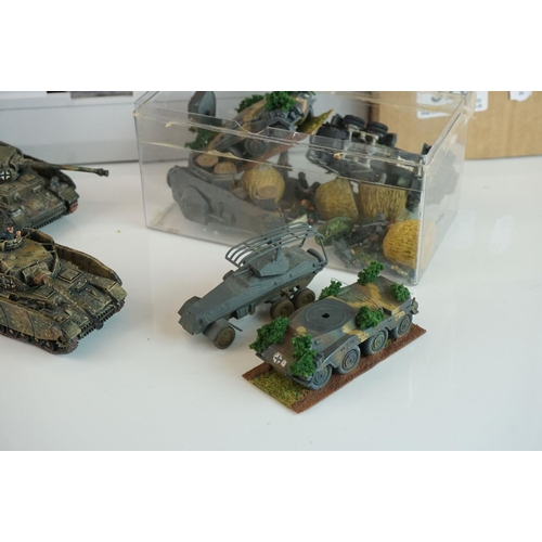 326 - Collection of miniature metal & plastic war gaming vehicles and accessories, painted