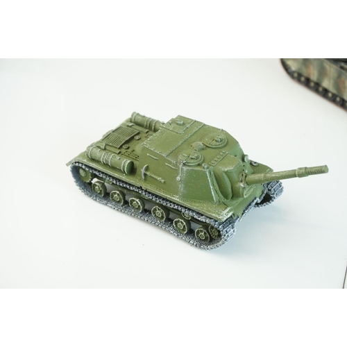 326 - Collection of miniature metal & plastic war gaming vehicles and accessories, painted