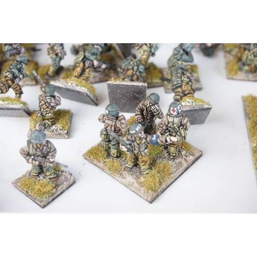 328 - Collection of miniature metal and plastic war gaming vehicles and accessories, painted, vg quality