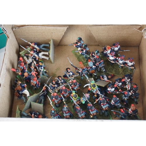 330 - Collection of miniature metal and plastic war gaming vehicles and accessories, painted, vg quality